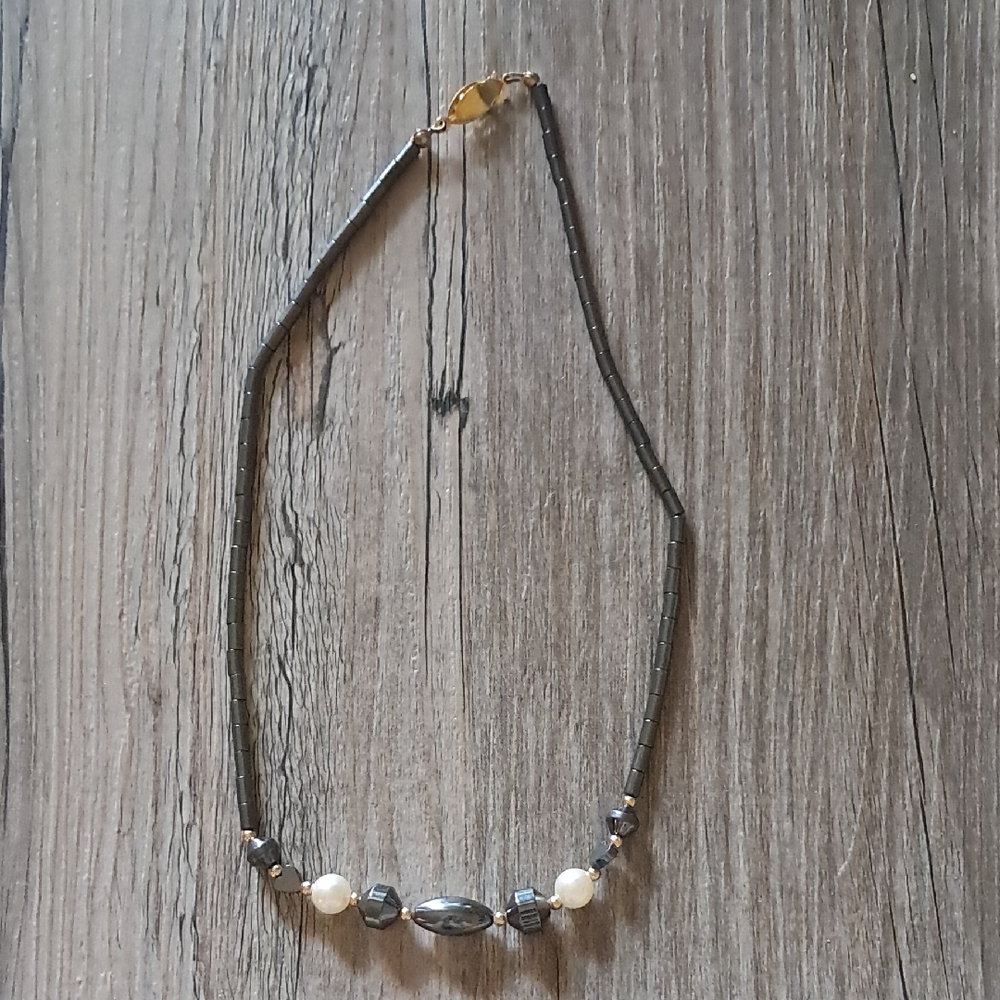 Hemetite Beaded Necklace